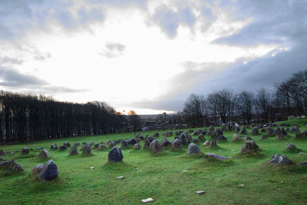 Viking Burial Site in Lindholm Høje denmark