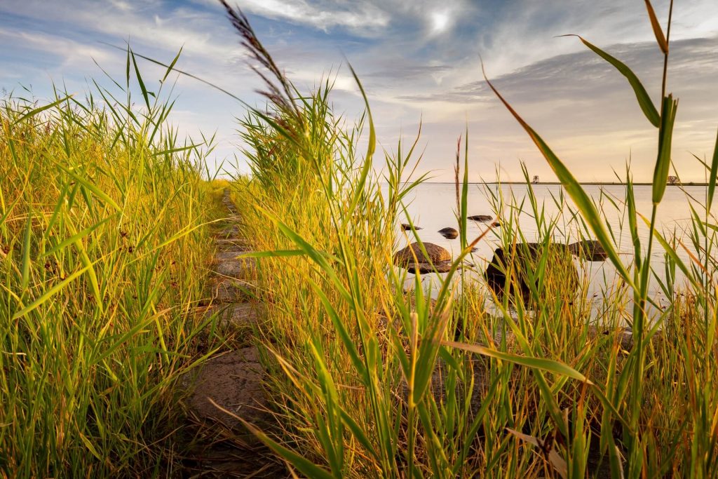 waterfront path in Parnu, Estonia